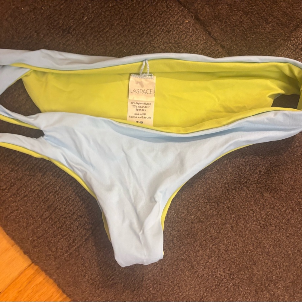 L*Space Yellow Bikini Bottoms Minimalist Swimwear